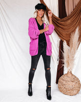 Zadie Chenille-Strickcardigan mit Taschen